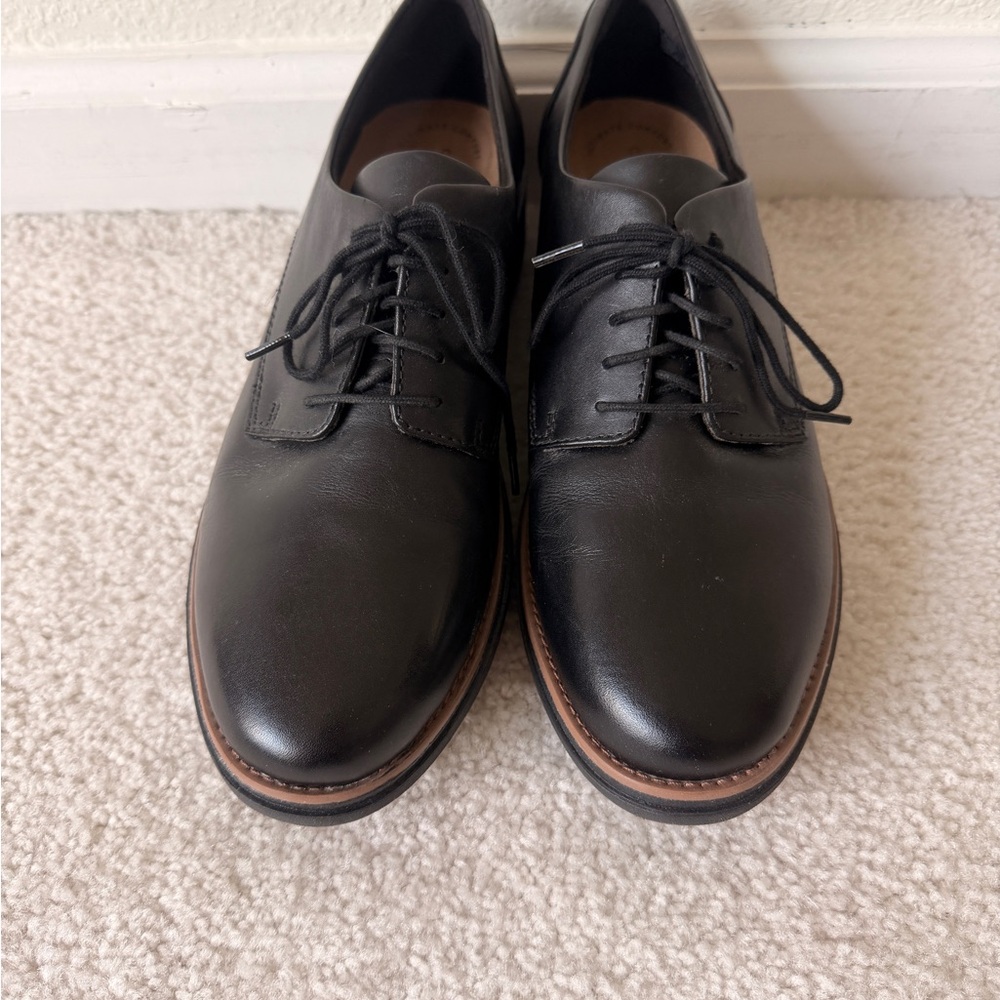 Clarks Black Women's Platform Loafers